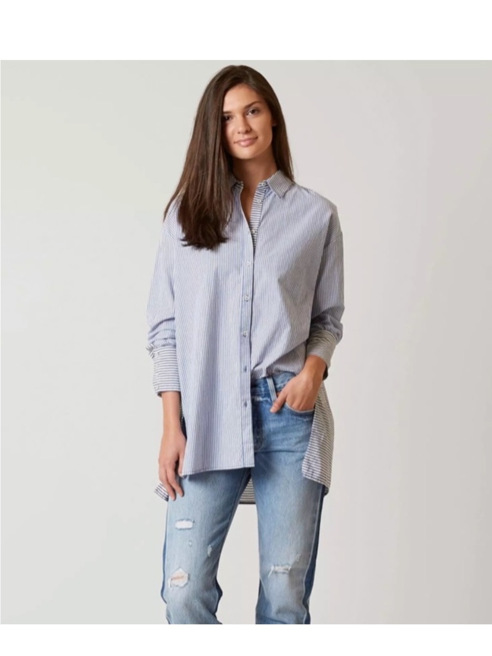 Free People Striped Lakehouse Oversized Button Down S Preppy Old Money Coastal